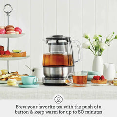 Breville The TEA Maker: 1.5L, 51oz tea leaf basket, glass & brushed s/s | BTM-800BSS