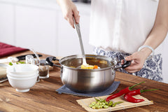 Charms Stainless-Steel Casserole Pot with Glass Lid |22JBC10| 22cm