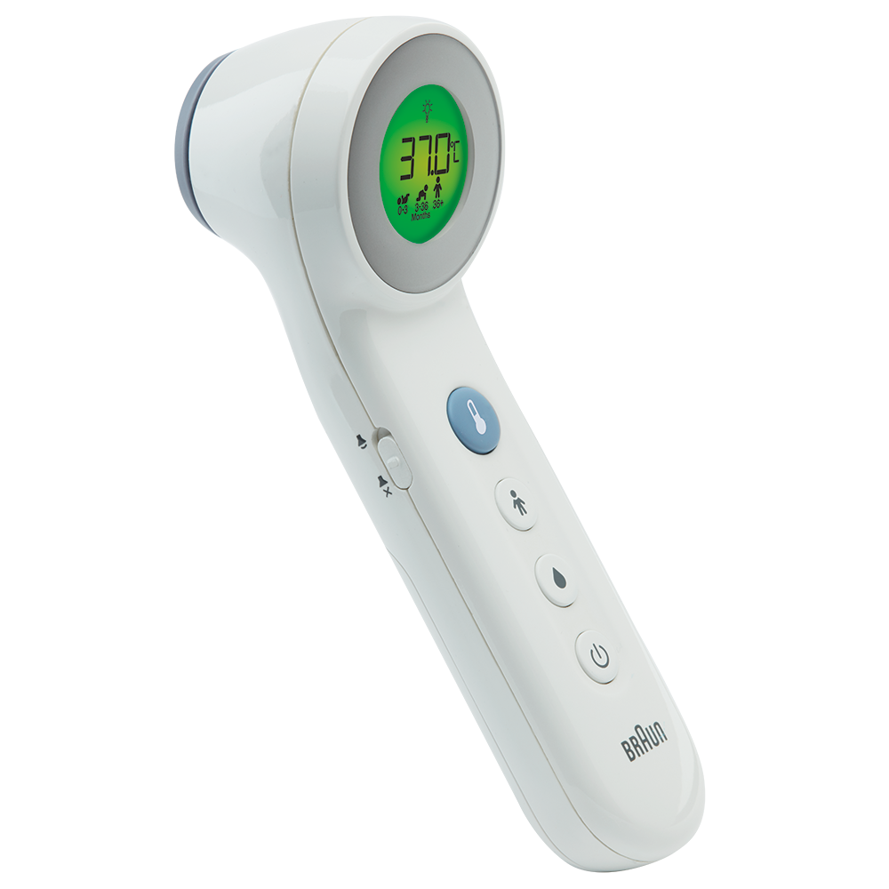 Braun Forehead Thermometer No Touch, incl 2x AA batt | BNT400CA