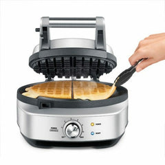 Breville Waffle Maker |BWM520BSS| round "the No Mess Waffle"