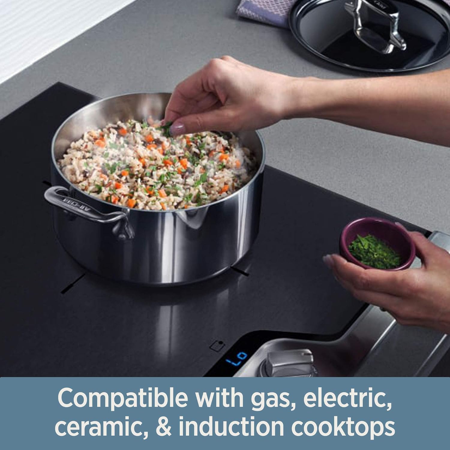 All-Clad d3 Fry Pan: 10", polished s/s, induction compatible | 4110